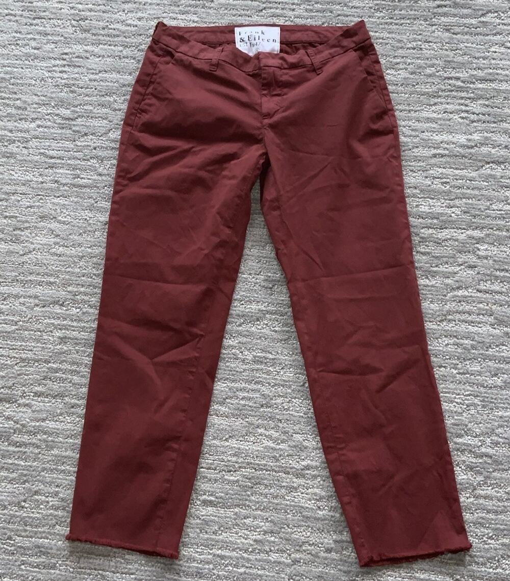 Frank & Eileen Chino Pants Wicklow Twill in Merlot Red